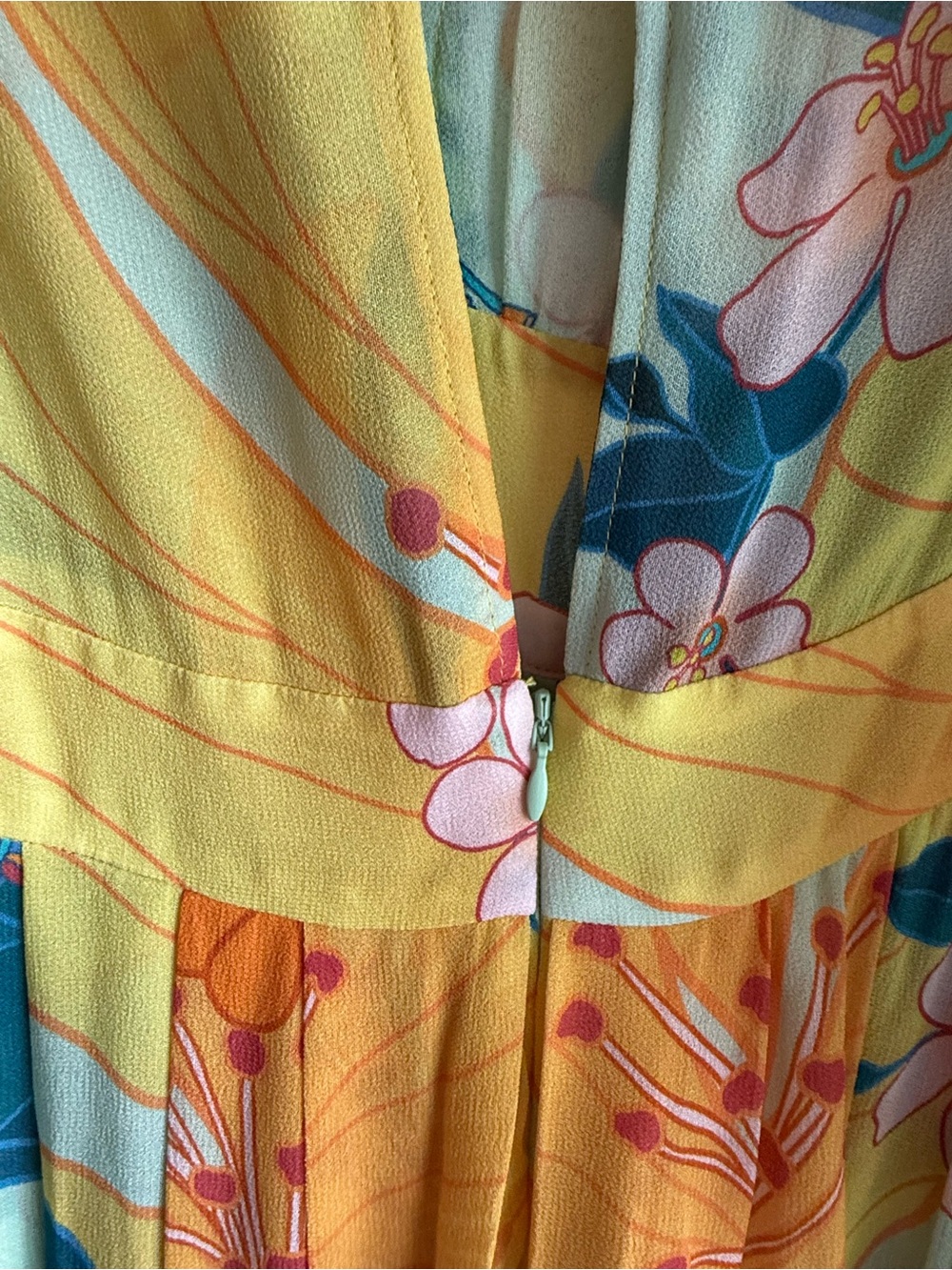 Farm Rio Pietra Yellow Floral Flowy Maxi Dress Size Medium Size M - Picture 8 of 10